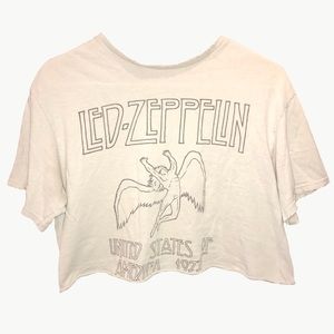 Brandy Melville Led Zeppelin Cropped Band Tee